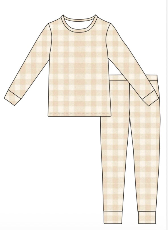 Toasted Gingham | Ribbed | 2pc Children’s Set | ** Pre- Order