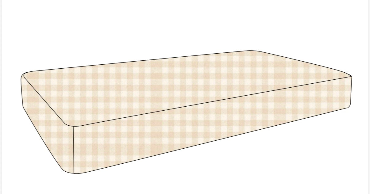 Toasted Gingham | Ribbed | Crib Sheet ** Pre-Order
