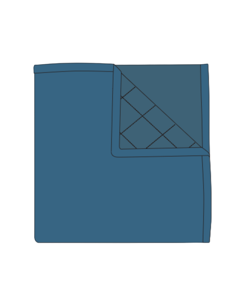 Ribbed Adult Blanket - Ice