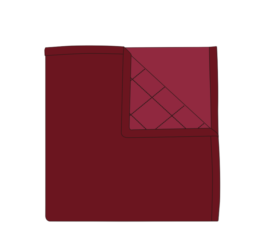 Ribbed Adult Blanket - Ruby