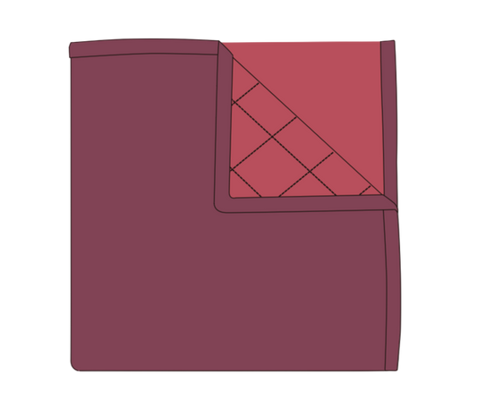 Ribbed Adult Blanket - Plum