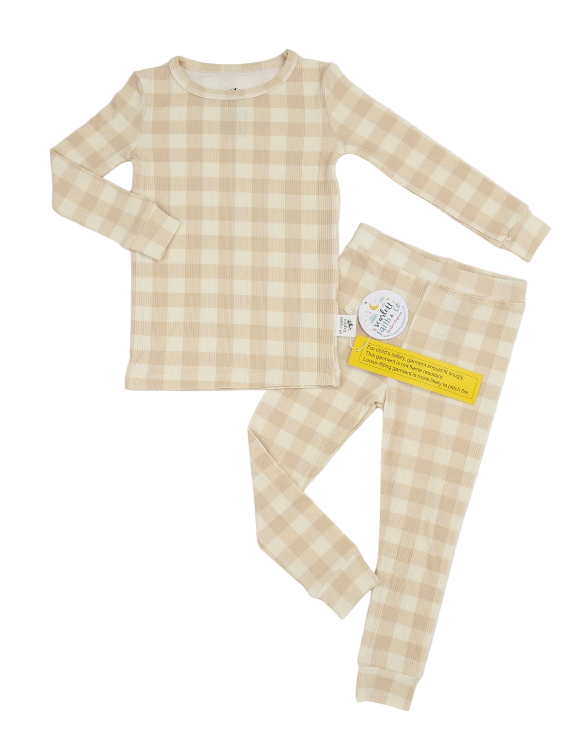 Toasted Gingham | Ribbed | 2pc Children’s Set |