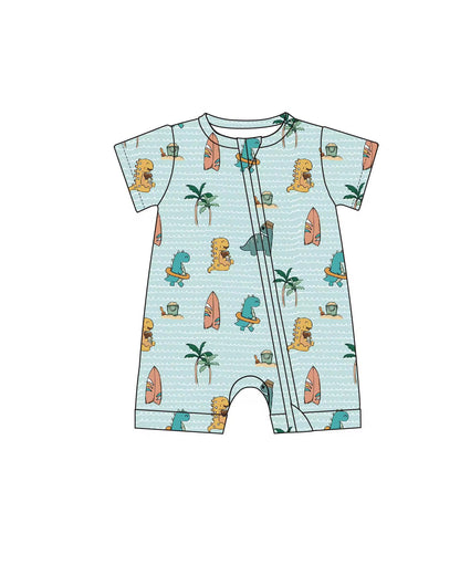 Dino Summer - Zippered Sleeper ** PRE - ORDER
