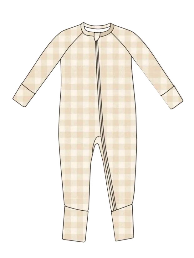 Toasted Gingham| Ribbed | ZIPPY | ** Pre-Orderi