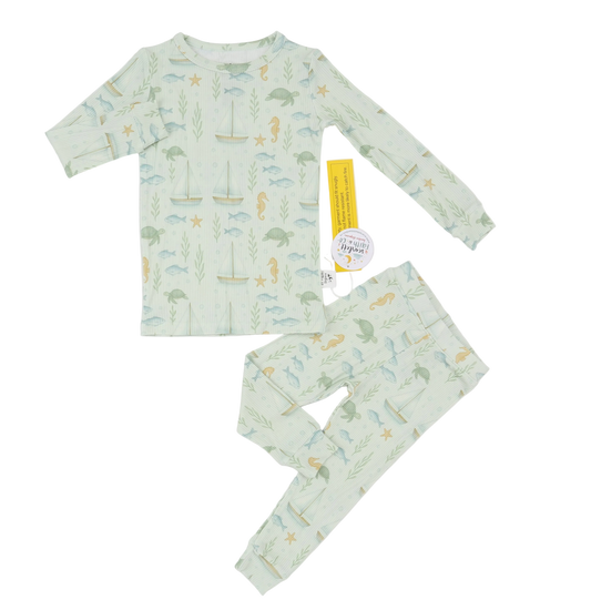 Ribbed Sail into Slumber | 2pc Children Set ** PRE ORDER