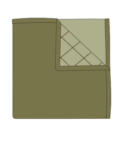 Ribbed Adult Blanket - Hunter