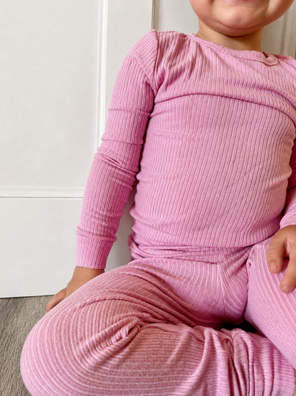 Ribbed Collection | Bubblegum | 2pc Children Set