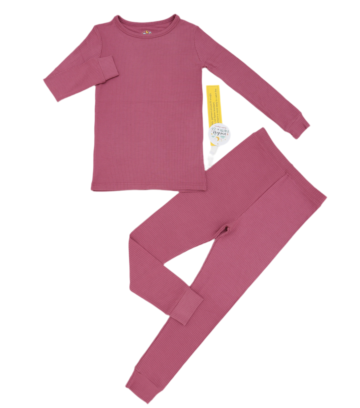 Plum - Ribbed Childrens 2pc Set