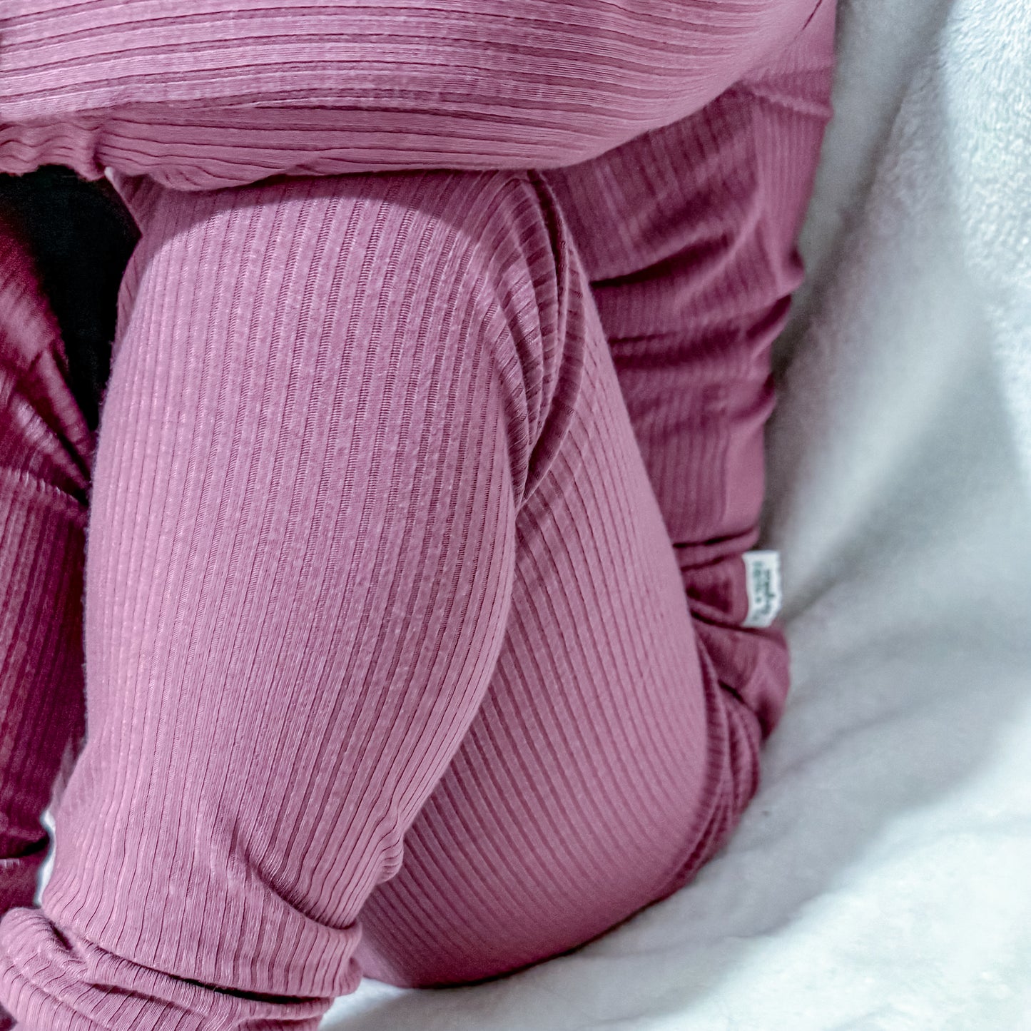 Plum - Ribbed Childrens 2pc Set