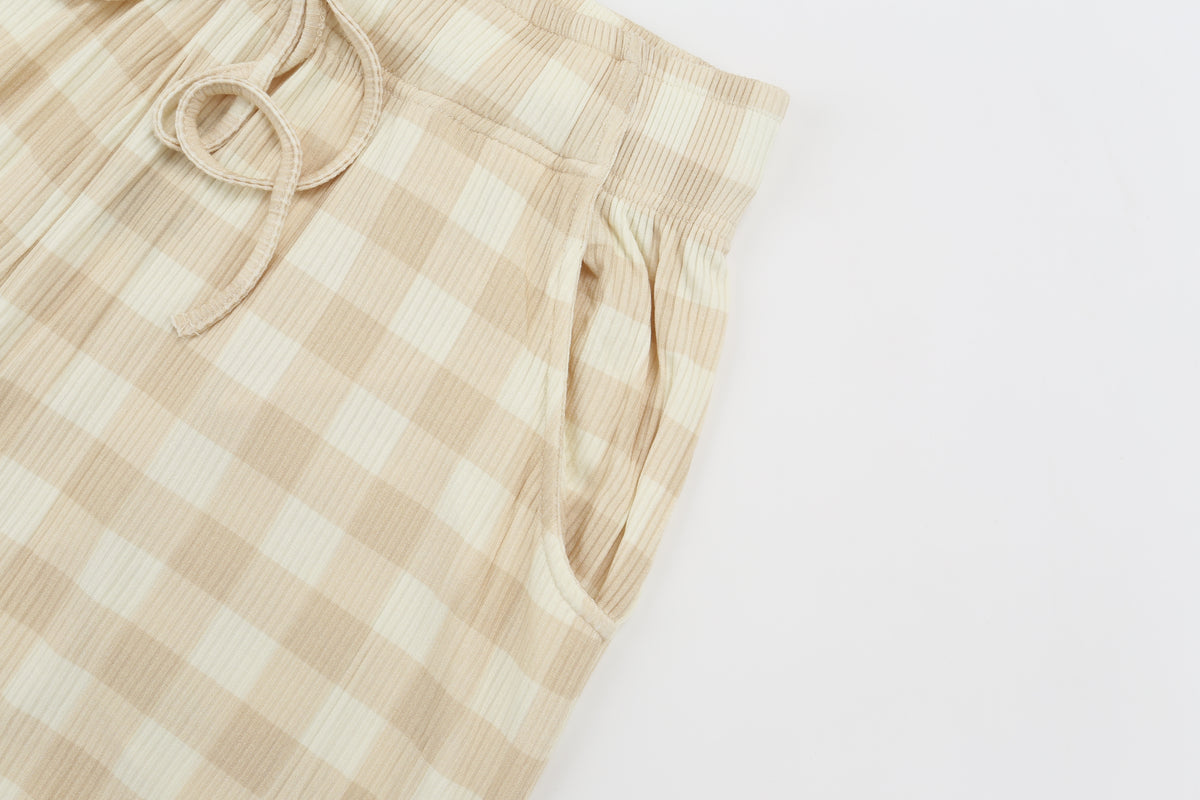 Toasted Gingham | Ribbed | Adult Loungewear Set
