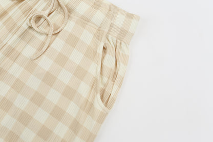 Toasted Gingham | Ribbed | Adult Loungewear Set