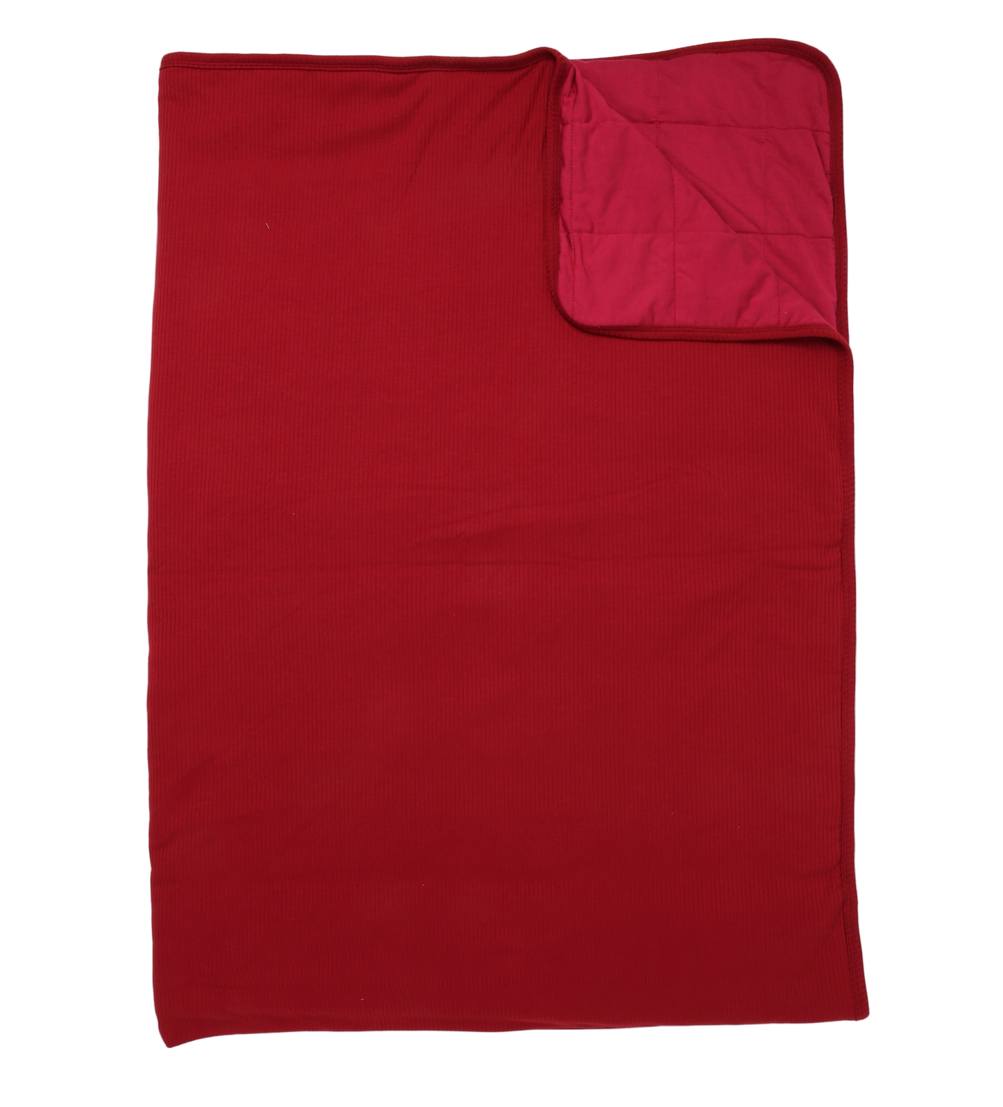 Ribbed Adult Blanket - Ruby