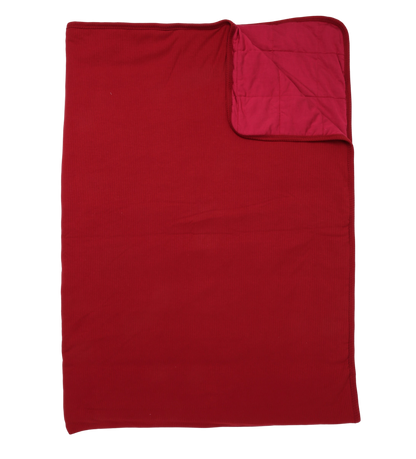 Ribbed Adult Blanket - Ruby