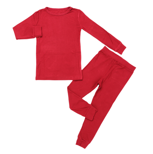 Ruby Ribbed Childrens 2pc Set