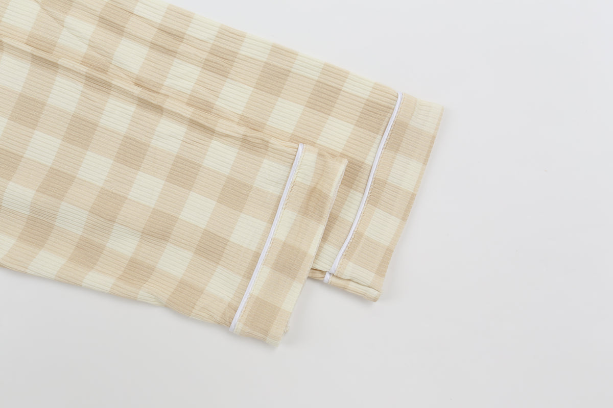 Toasted Gingham | Ribbed | Adult Loungewear Set