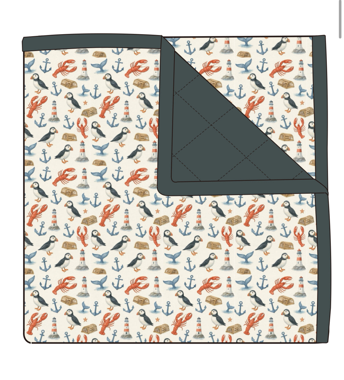 Down By The Bay 🦞 | Adult Blanket