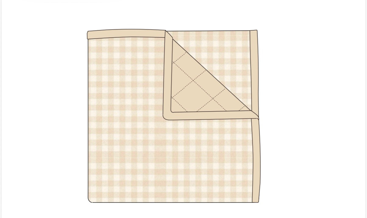 Toasted Gingham | Ribbed | 50x70 Blanket ** Pre Order