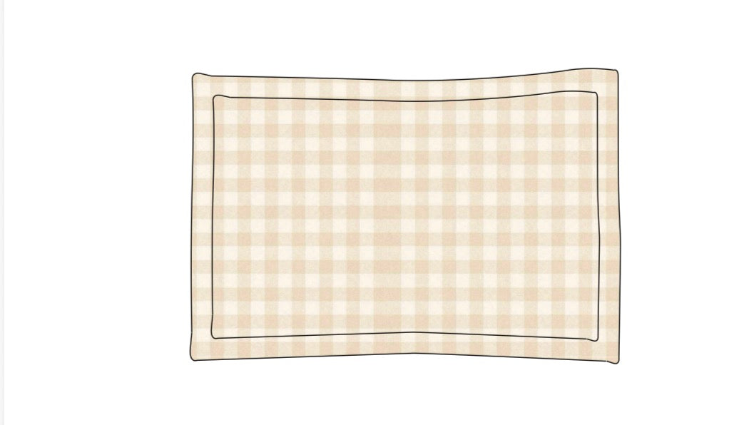 Toasted Gingham | Ribbed | Pillow Case ** Pre- Order