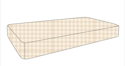 Toasted Gingham | Ribbed | Crib Sheet ** Pre-Order