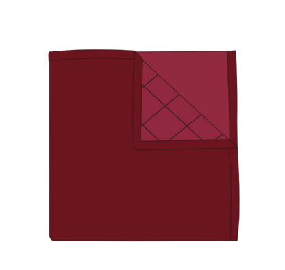 Ribbed Adult Blanket - Ruby