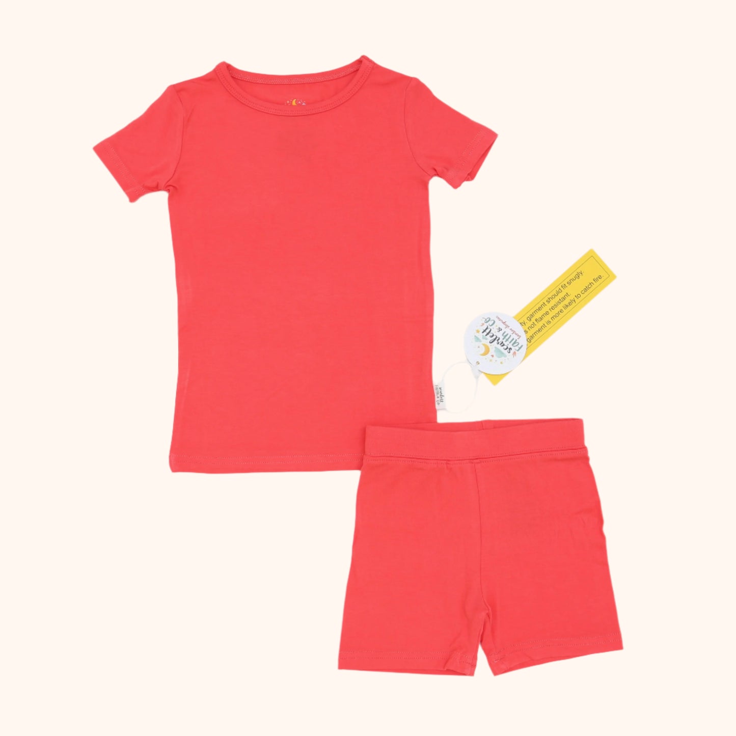 Solid Color Pajama Shorts Sets