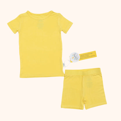 Solid Color Pajama Shorts Sets