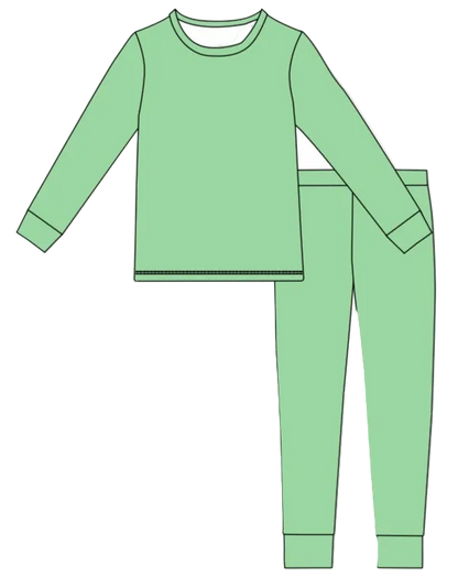 Ribbed Collection | Sea-Glass | 2pc Children Set **Pre Order