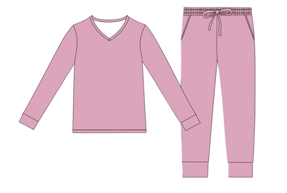 Ribbed Collection | Bubble-gum | Adult Loungewear Set ** Pre Order